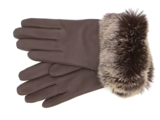 Dámské kožené rukavice NAPA 2-4336 VL hnědá melír