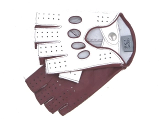 Pánské řidičské rukavice NAPA 2-1480 BP NanoAg bílá/bordo