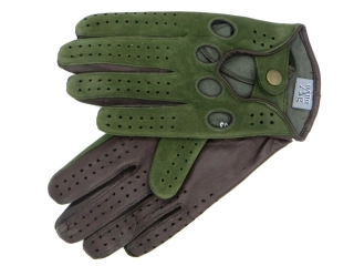 Pánské řidičské rukavice NAPA 6/2-1480 NanoAg zelená/hnědá