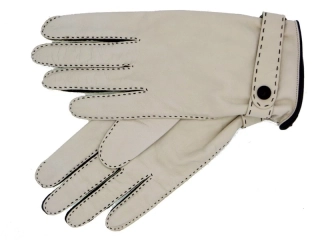 Dámské kožené rukavice NAPA 2-4383 ČH slonová kost/hnědá