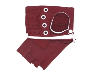 Pánské řidičské rukavice NAPA 2-1448 BP bordo/bílá