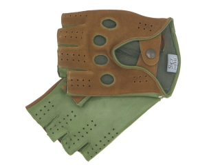 Pánské řidičské rukavice NAPA 6/2-1480 BP NanoAg koňak/zelená