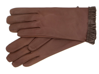 Dámské kožené rukavice NAPA 2-4449 BA koňak/hnědá 