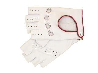 Dámské řidičské rukavice NAPA 2-3428 BP bílá/bordo