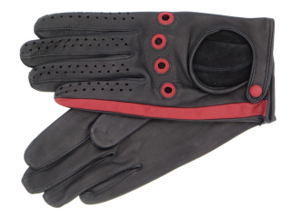 Dámské řidičské rukavice NAPA 2-3434 černá/červená