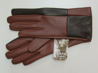 Dámské kožené rukavice NAPA 2-4403 UH koňak/hnědá