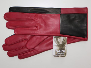 Dámské kožené rukavice NAPA 2-4403 UH červená/černá