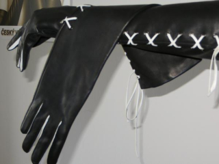 Dámské kožené rukavice NAPA 2-4001 10C černá průplet