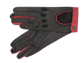 Dámské řidičské rukavice NAPA 2-3323 černá/bordo