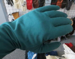 bavlněné rukavice zelené