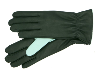 Dámské kožené rukavice NAPA 2-4328 KAŠ tm. zelená/máta