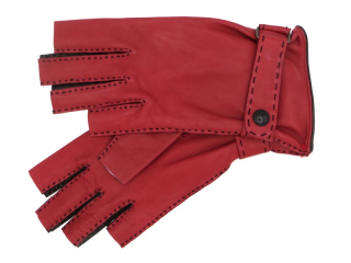 Dámské kožené rukavice NAPA 2-4384 ČH červená/černá