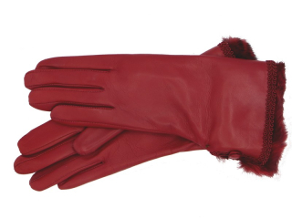 Dámské kožené rukavice NAPA 2-4411 VL bordo
