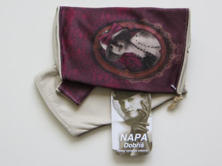Dámské kožené rukavice NAPA 3426 potisk/bříza