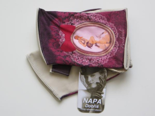 Dámské kožené rukavice NAPA 3426 potisk/bříza